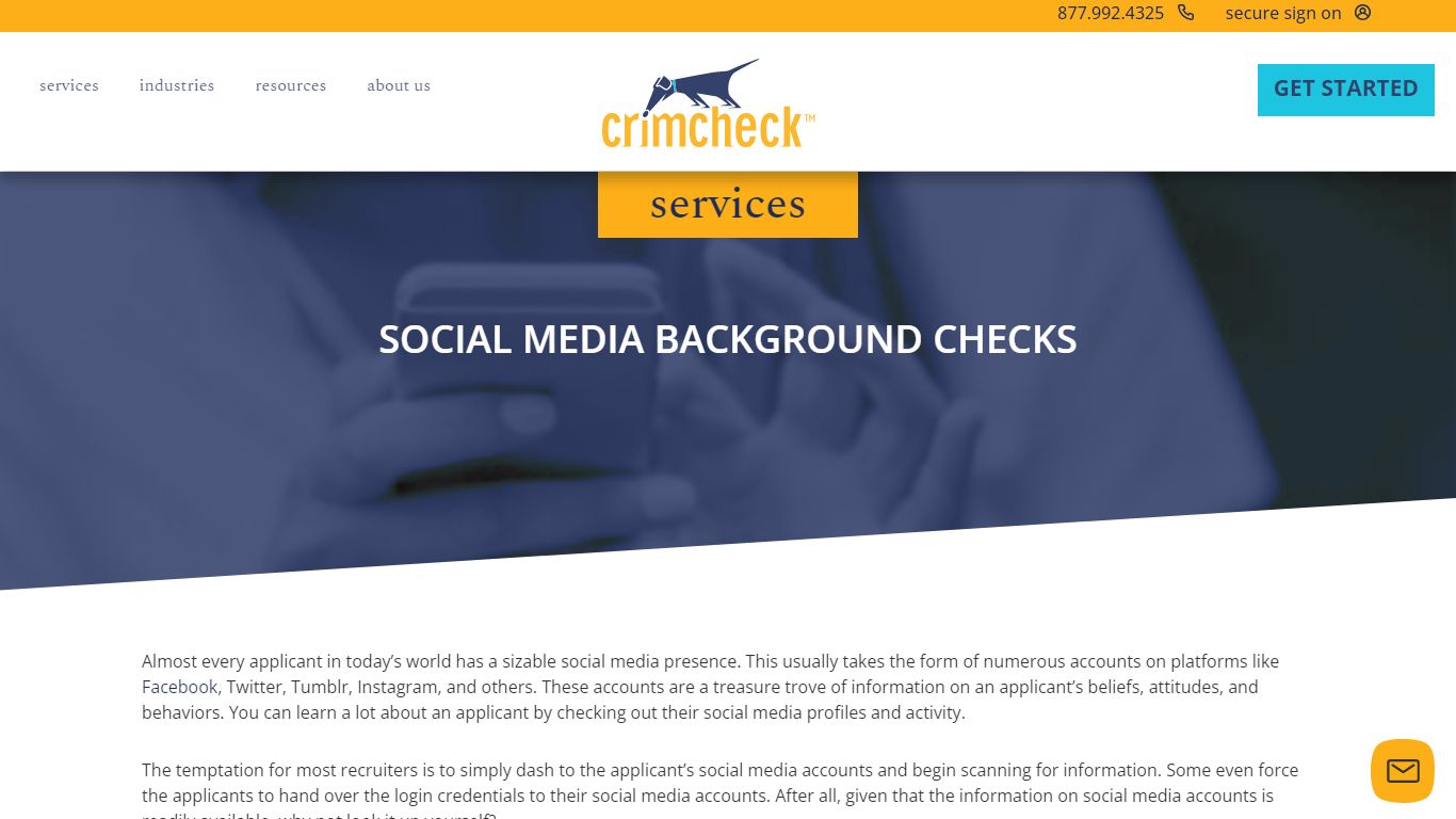 Social Media Background Check & Screening Service | Crimcheck